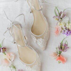 Bella Belle Amelia Wedding Heel Good Used Condition Sz 8 Discontinued Style